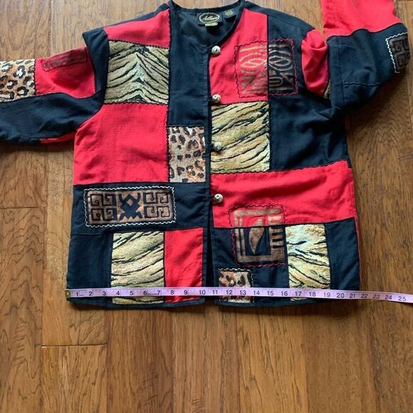 ALLURE Patchwork Animal Print Apparel Jacket - Picture 4 of 12